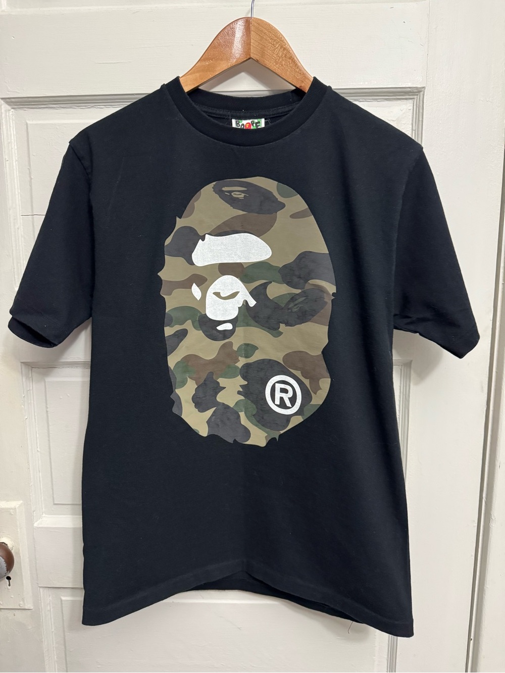 Authentic BAPE Camo Ape Head T-Shirt Black Men’s M